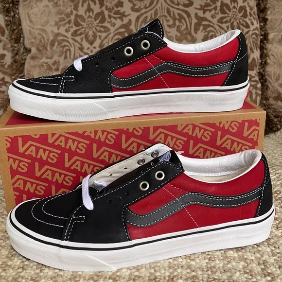 Vans Sk8-Low Leather black/chili pepper MENS