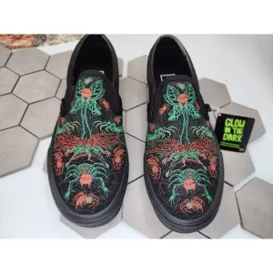 Vans Slip On Evil Omen Glow N Dark Men Sz 13 Spider Gothcore Dark Academia