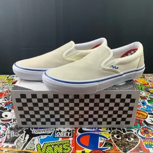 Vans Slip On Pop Cush Off White Suede Womens