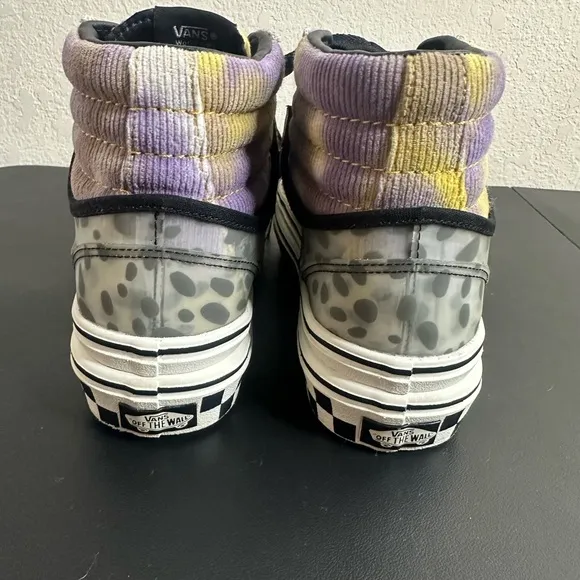 VANS SUPER CUSH SLOUCHED SNEAKER SHOES LEOPARD CHEETAH CHECKER GRay size 7