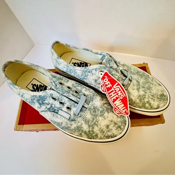 VANS Tennis Shoes Denim Destroy Winter Sky Low Top Sz 6 Men’s 7.5 Women’s NWBox