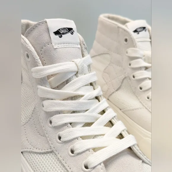 Vans Vault SK8-Hi WP VR3Cush LX Patchwork White Marshmallow Skateboard shoes 7.5
