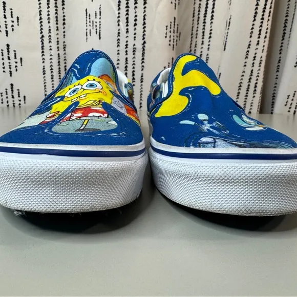 Vans x Spongebob Classic Slip On Shoes Aloha Sneakers Limited Edition Mens 9