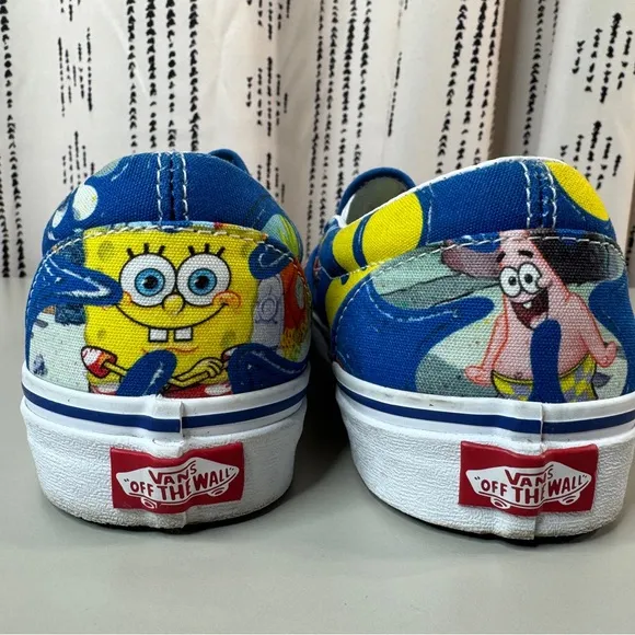 Vans x Spongebob Classic Slip On Shoes Aloha Sneakers Limited Edition Mens 9