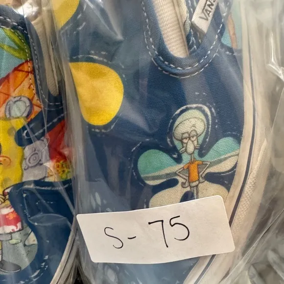 Vans x Spongebob Classic Slip On Shoes Aloha Sneakers Limited Edition Mens 9