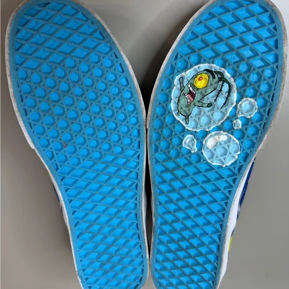 Vans x Spongebob Classic Slip On Shoes Aloha Sneakers Limited Edition Mens 9