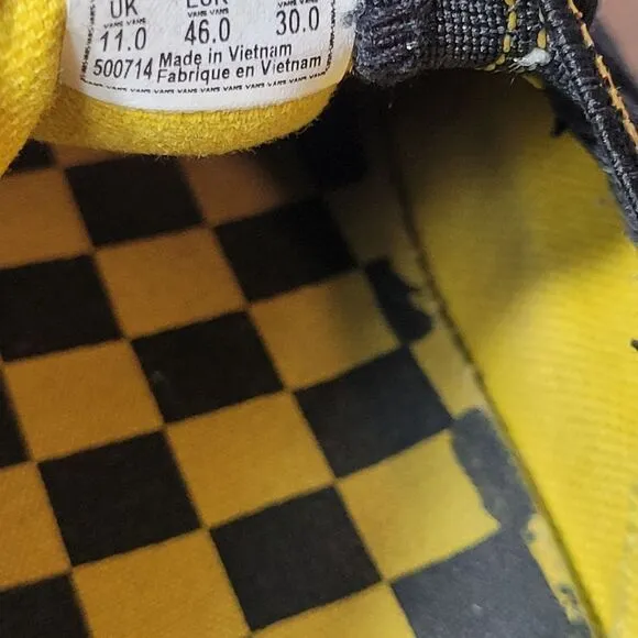 VANS X Harry Potter Hufflepuff Classic Slip-on Sneaker Shoes Size 12