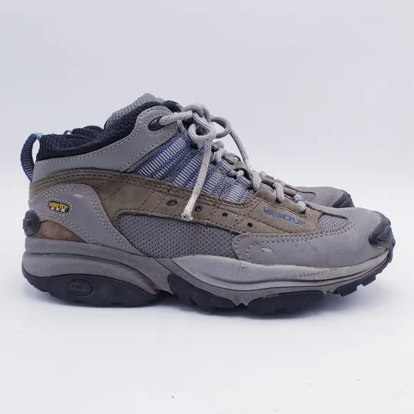 Vasque Women's Size 9 Goretex Waterproof Hiking Boots Beige Gray Mid-Top Leather