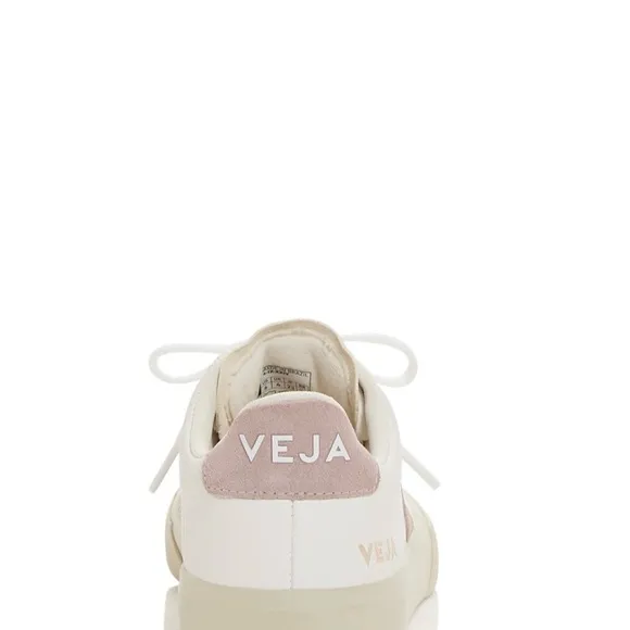 Veja Women's White and Pink Sneakers
