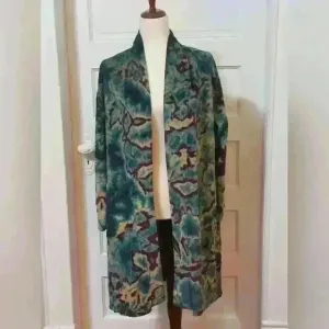 Velvet Tie Dye Duster Coat