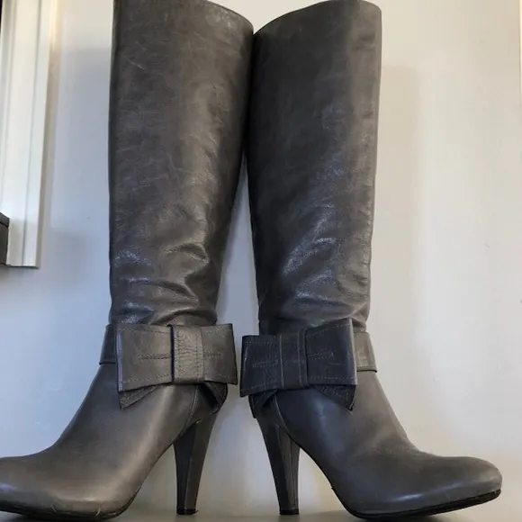 Vero Cucio Gray knee dress boots - made in Italy