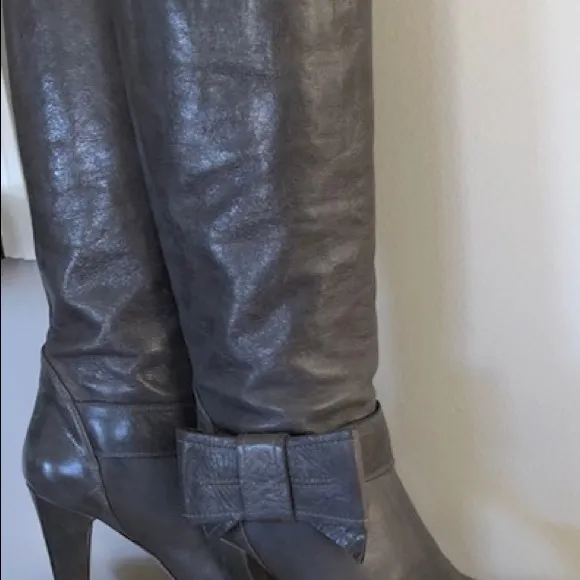 Vero Cucio Gray knee dress boots - made in Italy
