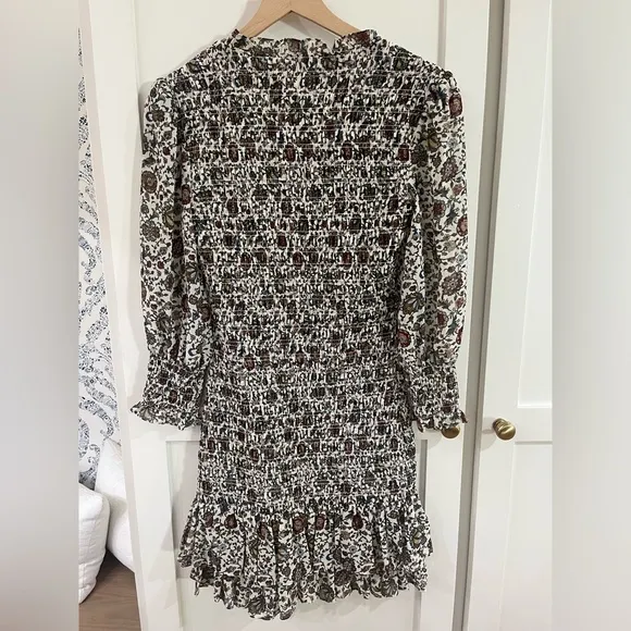 Veronica Beard Farha Vine-Floral Mini Dress