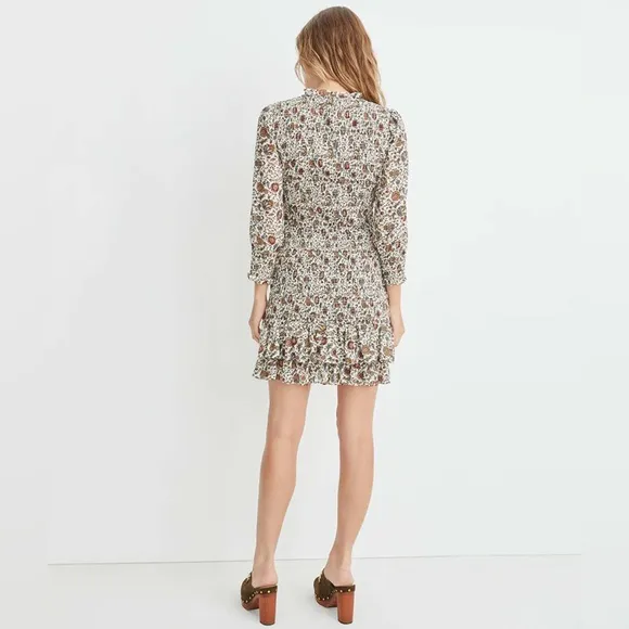 Veronica Beard Farha Vine-Floral Mini Dress