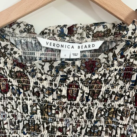 Veronica Beard Farha Vine-Floral Mini Dress