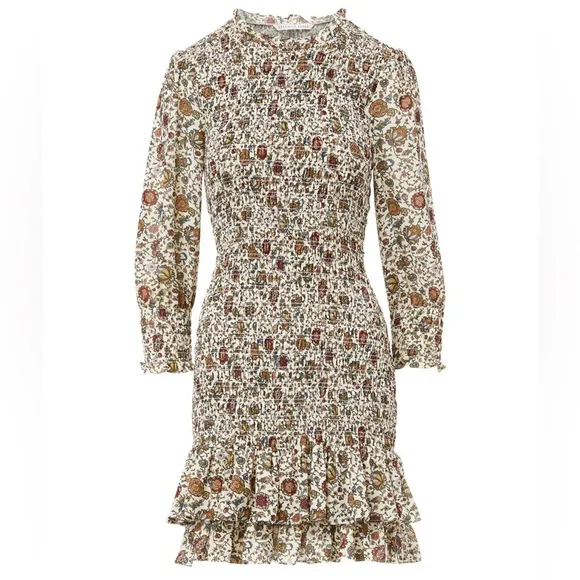 Veronica Beard Farha Vine-Floral Mini Dress