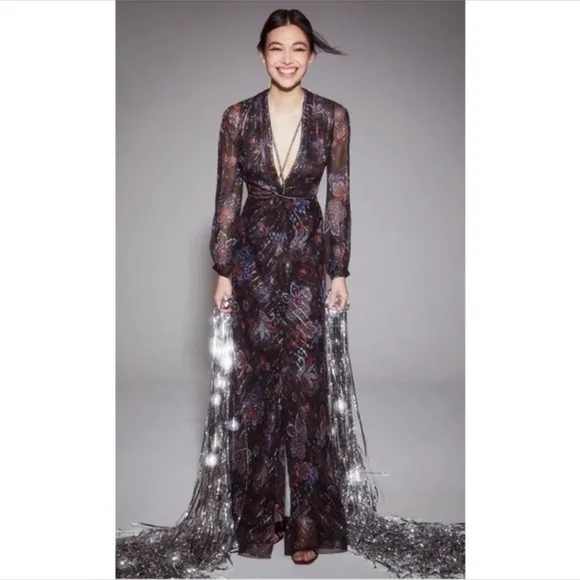 VERONICA BEARD The Kaira Maxi Silk Dress Sz 2