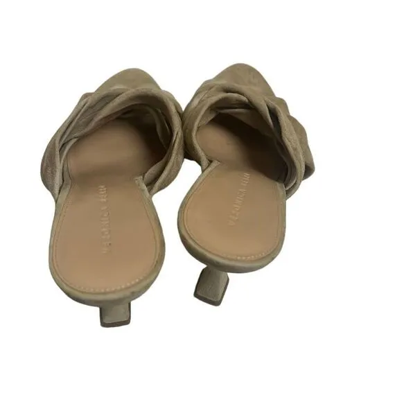 Veronica Beard Tan Alin Suede Sandal Heels Sz. 9.5