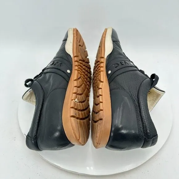 Versace Jeans Couture Men Size EU 43 US 10 Black Leather Lace Up Casual Shoes