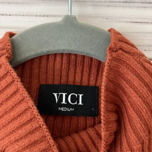 VICI Mock‎ Neck Ribbed Sweater Dress Size Medium NWOT