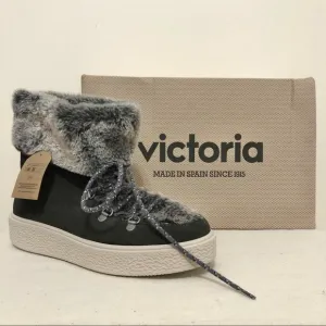 Victoria Antracita Suede Leather Boots
