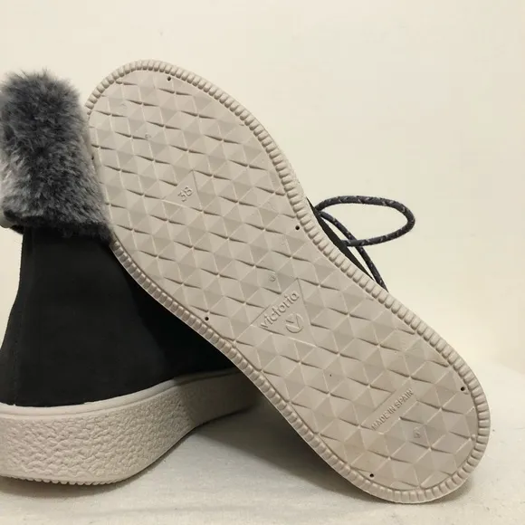 Victoria Antracita Suede Leather Boots