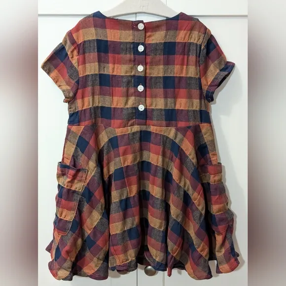 VIGNETTE, Debbie Dress, Red/Navy Plaid, Size 2