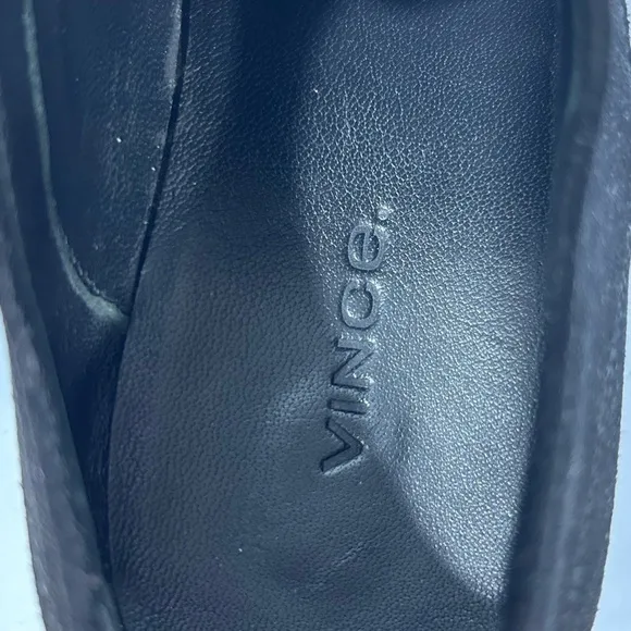 VINCE Black Davy Slip-on Oxford Suede Platform Shoes Size 7