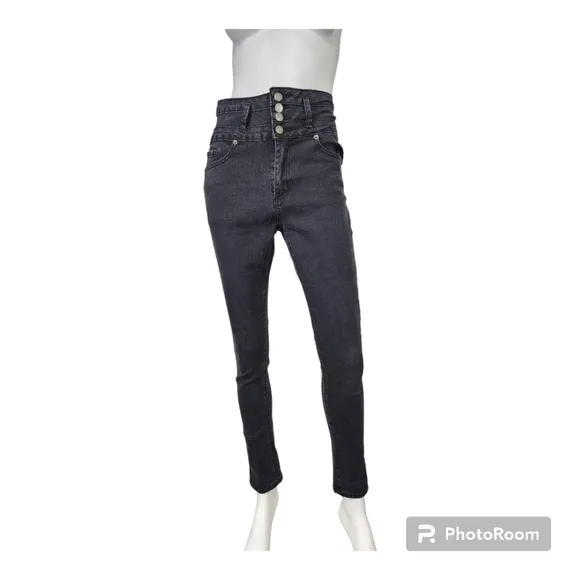Vince Blue High Waist Black Skinny Jeans Size 5