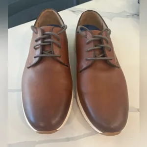 Vince Camuto Leather Shoes Ehen Mens Size 9.5M Casual Dress Oxford Brown EUC