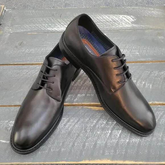 Vince Camuto Lyre Derby Dress Shoe Black Leather Men's Size‎ 9 NIB