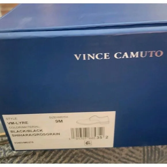 Vince Camuto Lyre Derby Dress Shoe Black Leather Men's Size‎ 9 NIB