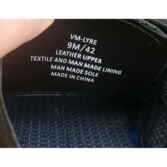 Vince Camuto Lyre Derby Dress Shoe Black Leather Men's Size‎ 9 NIB