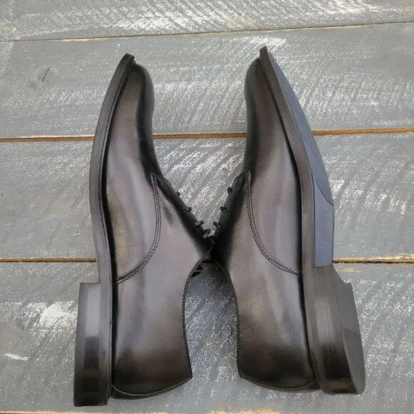 Vince Camuto Lyre Derby Dress Shoe Black Leather Men's Size‎ 9 NIB