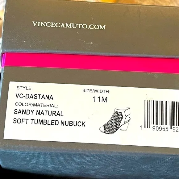 Vince Camuto Nude Wedge Sandal Platform Block Heels Dastana, Sz 11M