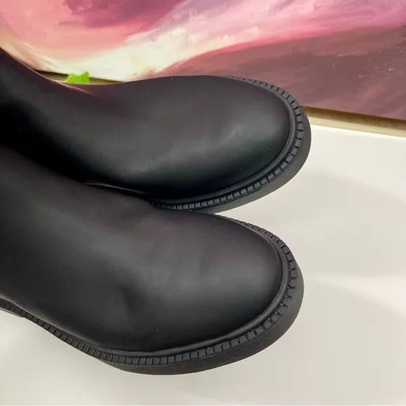 Vince Kaelyn Moto Waterproof Boots in Black Size 8.5
