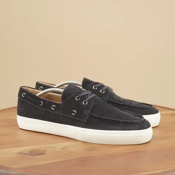 Vince Mens Ferry Boat Shoes Sneakers Lace Up Casual Blue Suede Size 12M