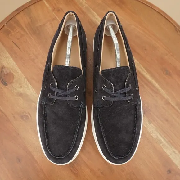 Vince Mens Ferry Boat Shoes Sneakers Lace Up Casual Blue Suede Size 12M