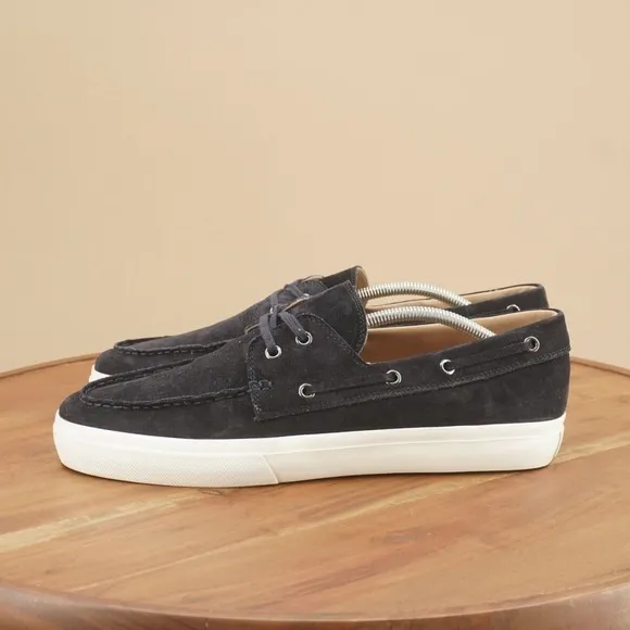 Vince Mens Ferry Boat Shoes Sneakers Lace Up Casual Blue Suede Size 12M