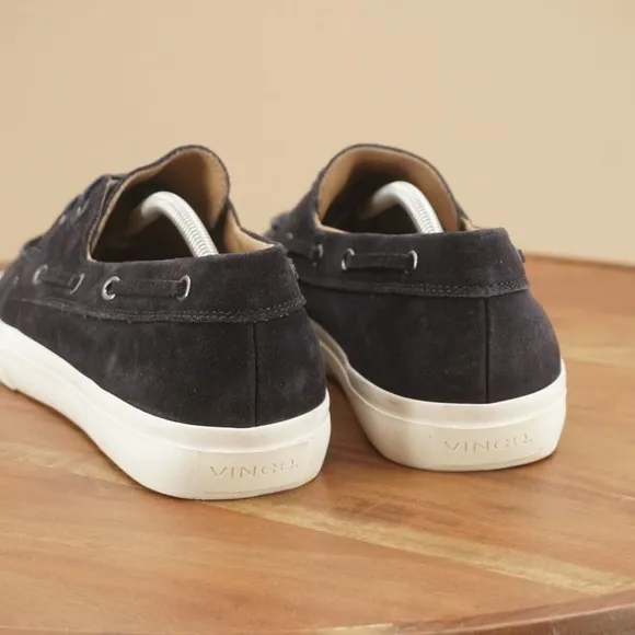 Vince Mens Ferry Boat Shoes Sneakers Lace Up Casual Blue Suede Size 12M