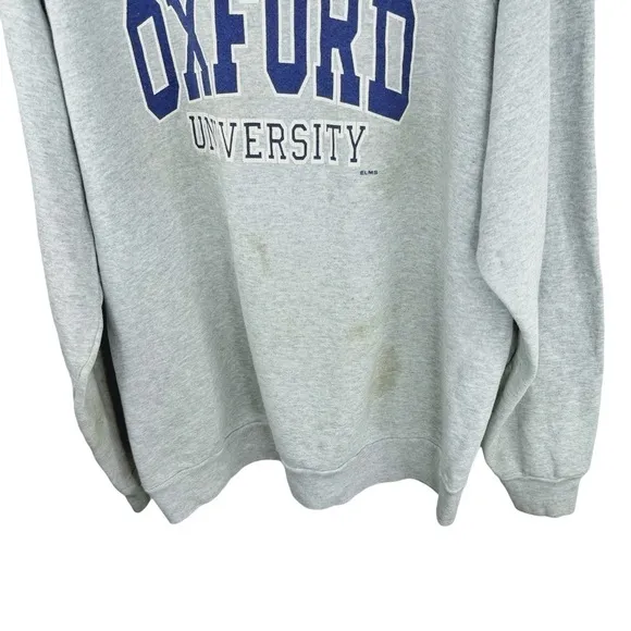 VINTAGE 80's SCREEN STARS FRUIT OF THE LOOM OXFORD UNI Mens Sweatshirt Grunge XL