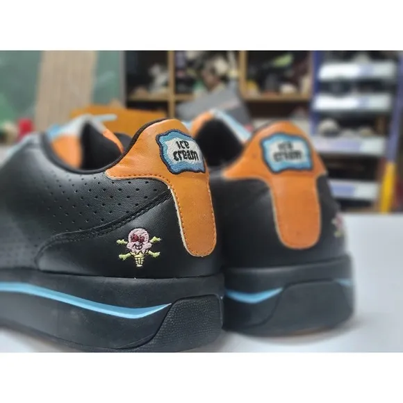 Vintage Billionaire Boys Club Ice Cream Black &amp; Orange Board Flip Sneakers Sz 13