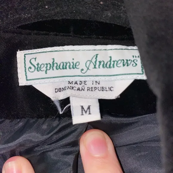 Vintage Black Velvet Coat