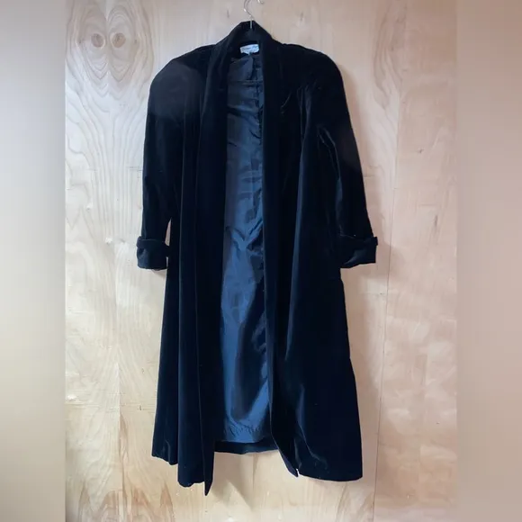 Vintage Black Velvet Coat