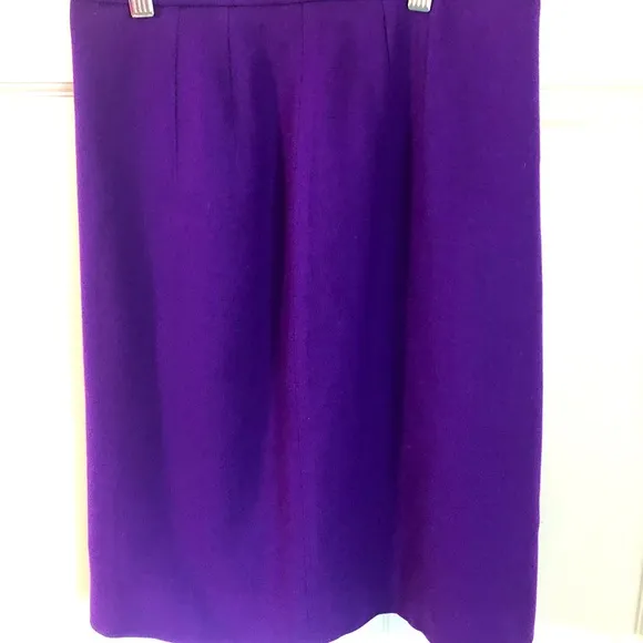Vintage Boutique Royal Purple Wool Pencil Skirt 6