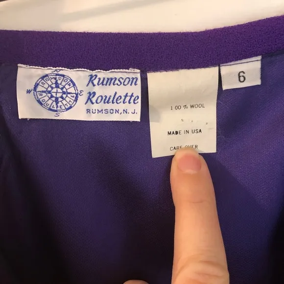 Vintage Boutique Royal Purple Wool Pencil Skirt 6