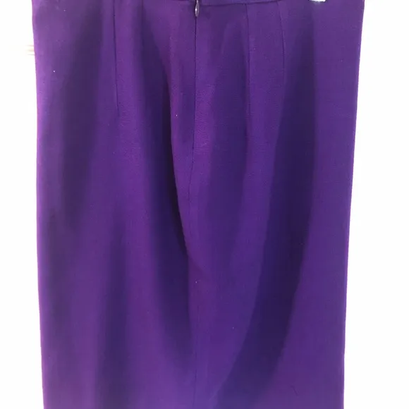 Vintage Boutique Royal Purple Wool Pencil Skirt 6