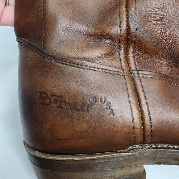 Vintage DD Tuff Leather Men's Work Boot with Good Year Oil Resistant Soles 10.5M