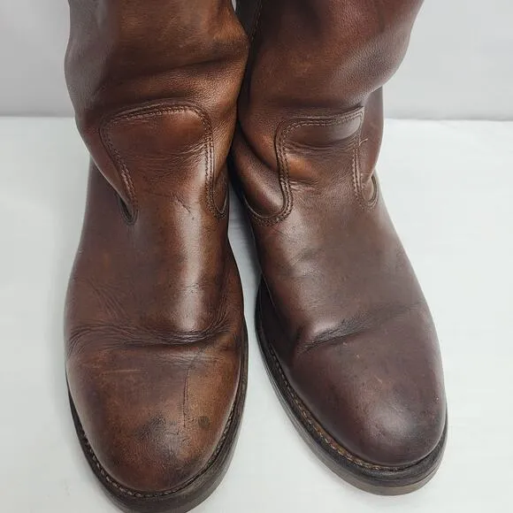 Vintage DD Tuff Leather Men's Work Boot with Good Year Oil Resistant Soles 10.5M