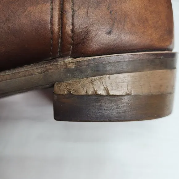 Vintage DD Tuff Leather Men's Work Boot with Good Year Oil Resistant Soles 10.5M